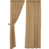 Burlap Natural Panel Curtains-Lange General Store