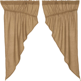 Burlap Natural Prairie Curtains-Lange General Store