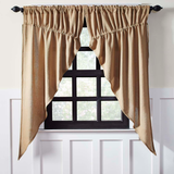 Burlap Natural Prairie Curtains-Lange General Store