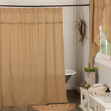 Burlap Natural Shower Curtain-Lange General Store