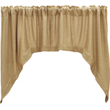 Burlap Natural Swag Curtains-Lange General Store