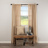 Burlap Vintage Tan Panel Curtains-Lange General Store