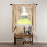 Burlap Vintage Tan Prairie Curtains-Lange General Store