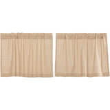 Burlap Vintage Tier Curtains 24"-Lange General Store