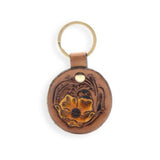 Buttercup Hand-Tooled Leather Key Fob-Lange General Store