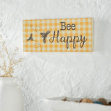 Buzzy Bees Bee Happy Honey Check Wall Sign-Lange General Store