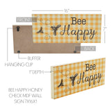 Buzzy Bees Bee Happy Honey Check Wall Sign-Lange General Store