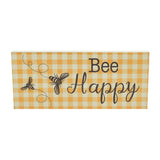 Buzzy Bees Bee Happy Honey Check Wall Sign-Lange General Store