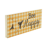 Buzzy Bees Bee Happy Honey Check Wall Sign-Lange General Store