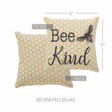 Buzzy Bees Bee Kind Pillow 6x6-Lange General Store