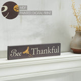 Buzzy Bees Bee Thankful Grey Wall Sign-Lange General Store