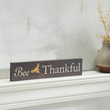 Buzzy Bees Bee Thankful Grey Wall Sign-Lange General Store