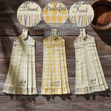 Buzzy Bees Button Loop Tea Towel Set of 3-Lange General Store