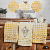 Buzzy Bees Ruffled Tea Towel Set of 3-Lange General Store