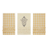 Buzzy Bees Ruffled Tea Towel Set of 3-Lange General Store