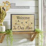 Buzzy Bees Welcome To Our Hive Framed Wall Sign-Lange General Store