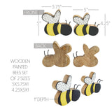 Buzzy Bees Wooden Painted Bees Set of 2-Lange General Store