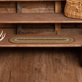 Tea Cabin Stair Tread Latex Oval Rug-Lange General Store