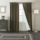 Tea Cabin Green Plaid Blackout Panel Curtain-Lange General Store