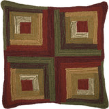 Tea Cabin Log Cabin Hooked Pillow-Lange General Store