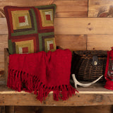 Tea Cabin Log Cabin Hooked Pillow-Lange General Store