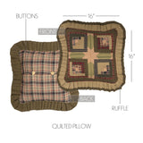 Cabin Patch Quilted Pillow-Lange General Store