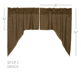 Cabin Patch Swag Curtains