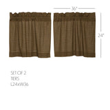 Cabin Patch Tier Curtains 24"-Lange General Store