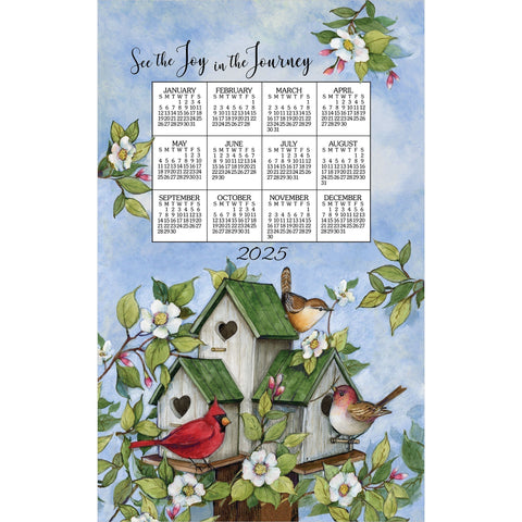 Calendar Towel 2025 - Birdhouses-Lange General Store