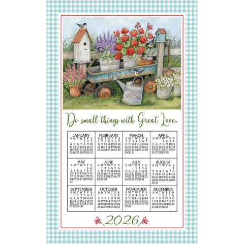 Calendar Towel 2026 - Blue Wagon-Lange General Store
