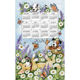 Calendar Towel 2026 - Playful Puppies-Lange General Store