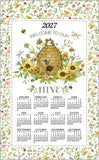 Calendar Towel 2027 - Bee Floral-Lange General Store