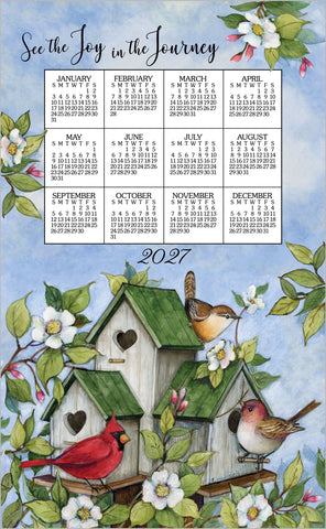 Calendar Towel 2027 - Birdhouses-Lange General Store