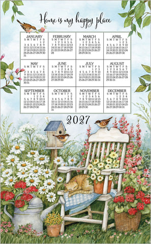 Calendar Towel 2027 - Cat in Chair-Lange General Store