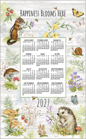 Calendar Towel 2027 - Spring Critter Chart-Lange General Store