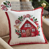 Candy Cane Cottage Pillow-Lange General Store