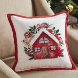 Candy Cane Cottage Pillow-Lange General Store