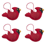 Cardinal Felt Ornament Set of 4-Lange General Store