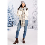 Caroline Plaid Scarf - Gray-Lange General Store