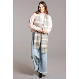 Caroline Plaid Scarf - Gray-Lange General Store
