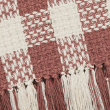 Carrington Dusty Rose Woven Check Throw-Lange General Store