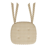 Carrington Golden Wheat Gingham Chair Pad-Lange General Store