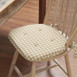 Carrington Golden Wheat Gingham Chair Pad-Lange General Store