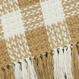 Carrington Golden Wheat Woven Check Throw-Lange General Store