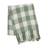 Carrington Pistachio Woven Check Throw-Lange General Store