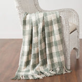 Carrington Pistachio Woven Check Throw-Lange General Store