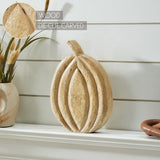 Carved Wooden Pumpkin Natural-Lange General Store