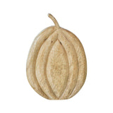 Carved Wooden Pumpkin Natural-Lange General Store