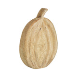 Carved Wooden Pumpkin Natural-Lange General Store
