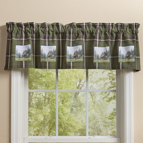 Moonbeam & Olive Cabin Patch Valance
